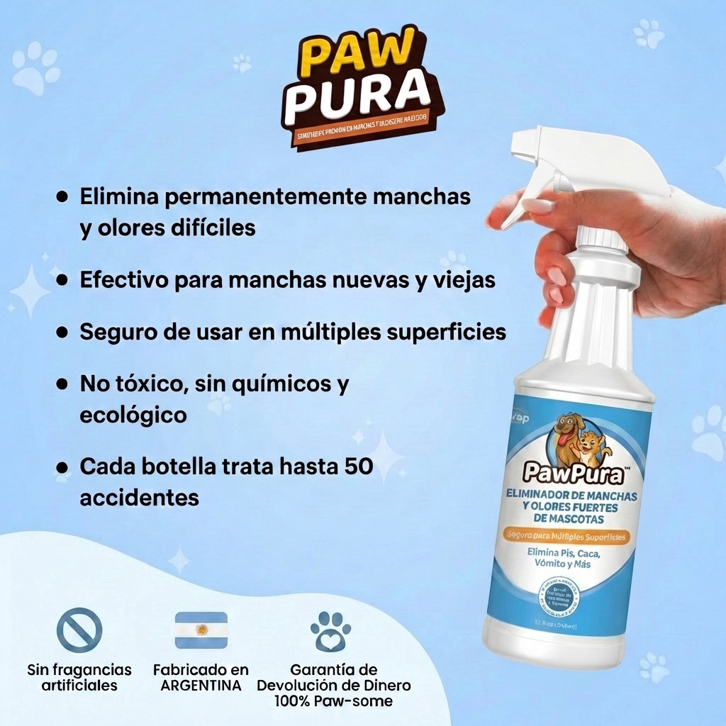 PawPura: La solución definitiva para las manchas y olores de tus mascotas
